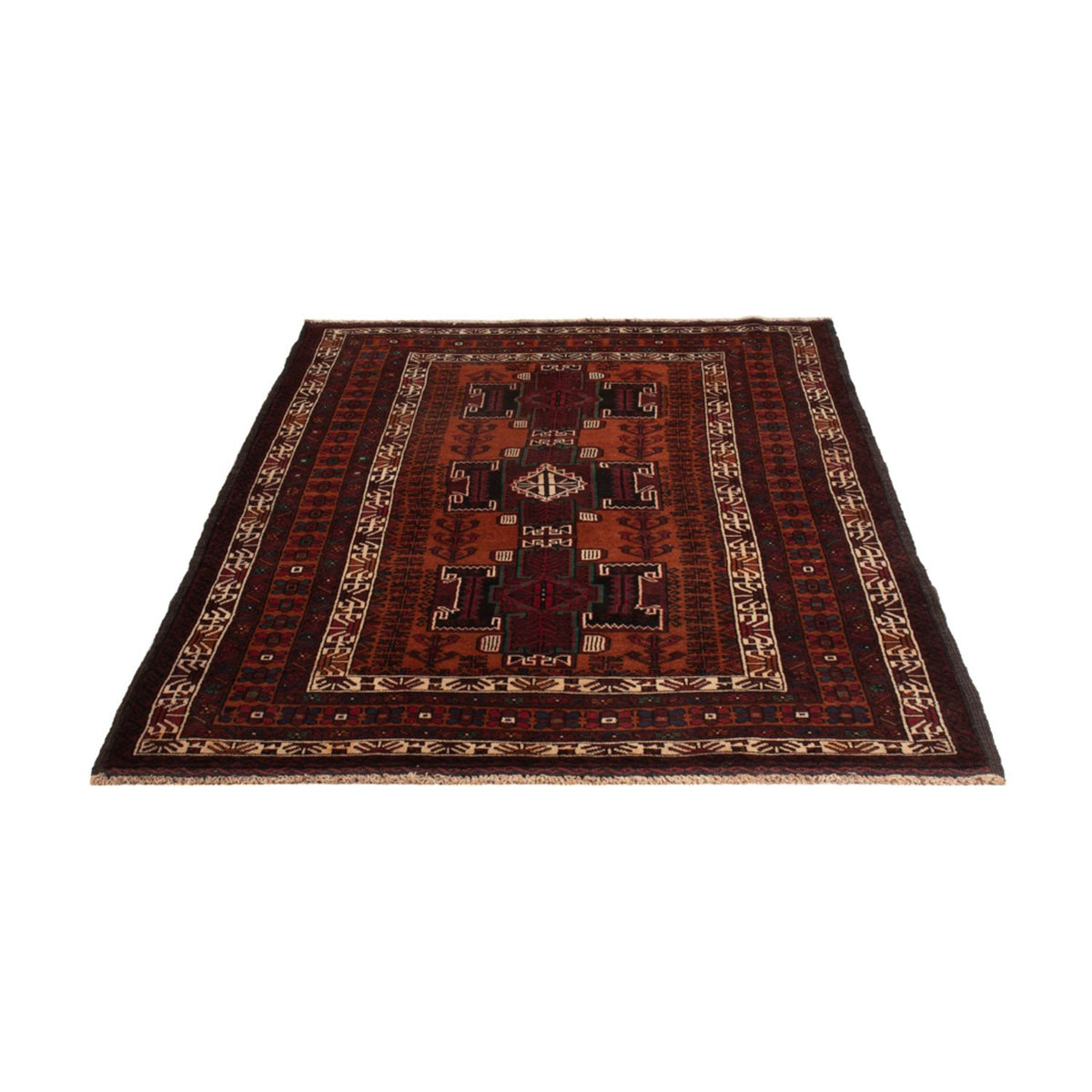 Alfombra Belutsch - 198 x 123 cm - rojo oscuro