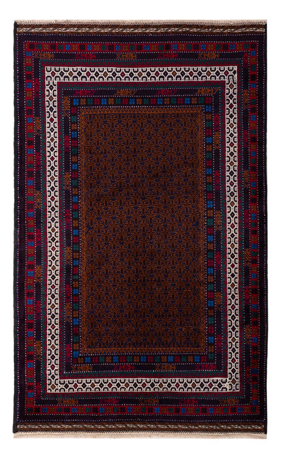 Alfombra Belutsch - 185 x 120 cm - rojo oscuro