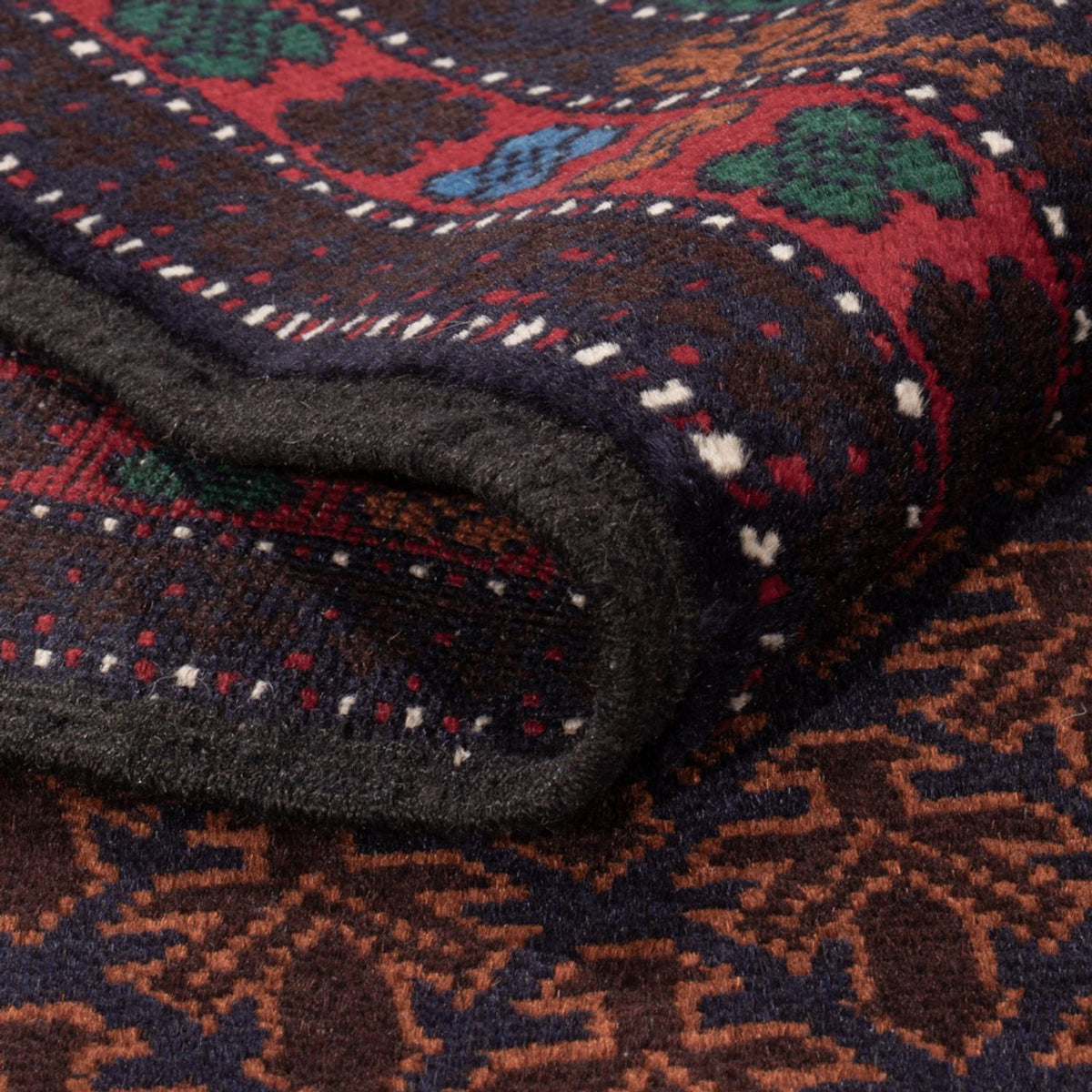 Alfombra Belutsch - 185 x 120 cm - rojo oscuro