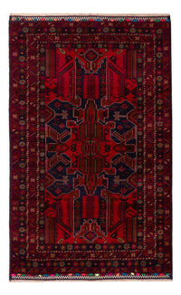 Alfombra Belutsch - 184 x 116 cm - rojo oscuro