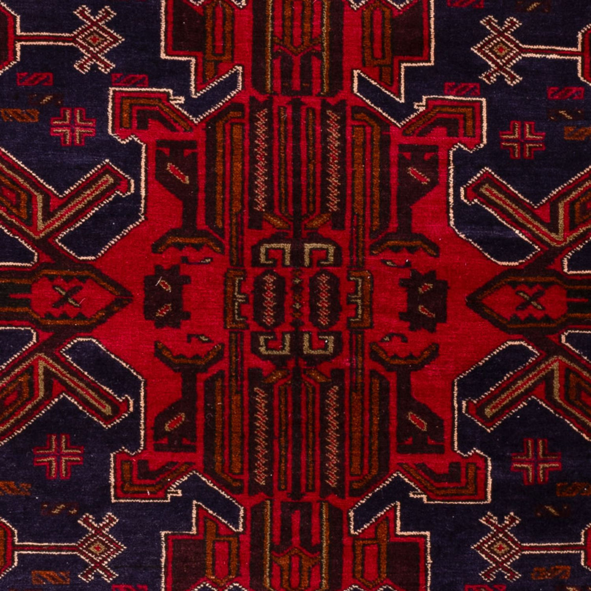 Alfombra Belutsch - 184 x 116 cm - rojo oscuro