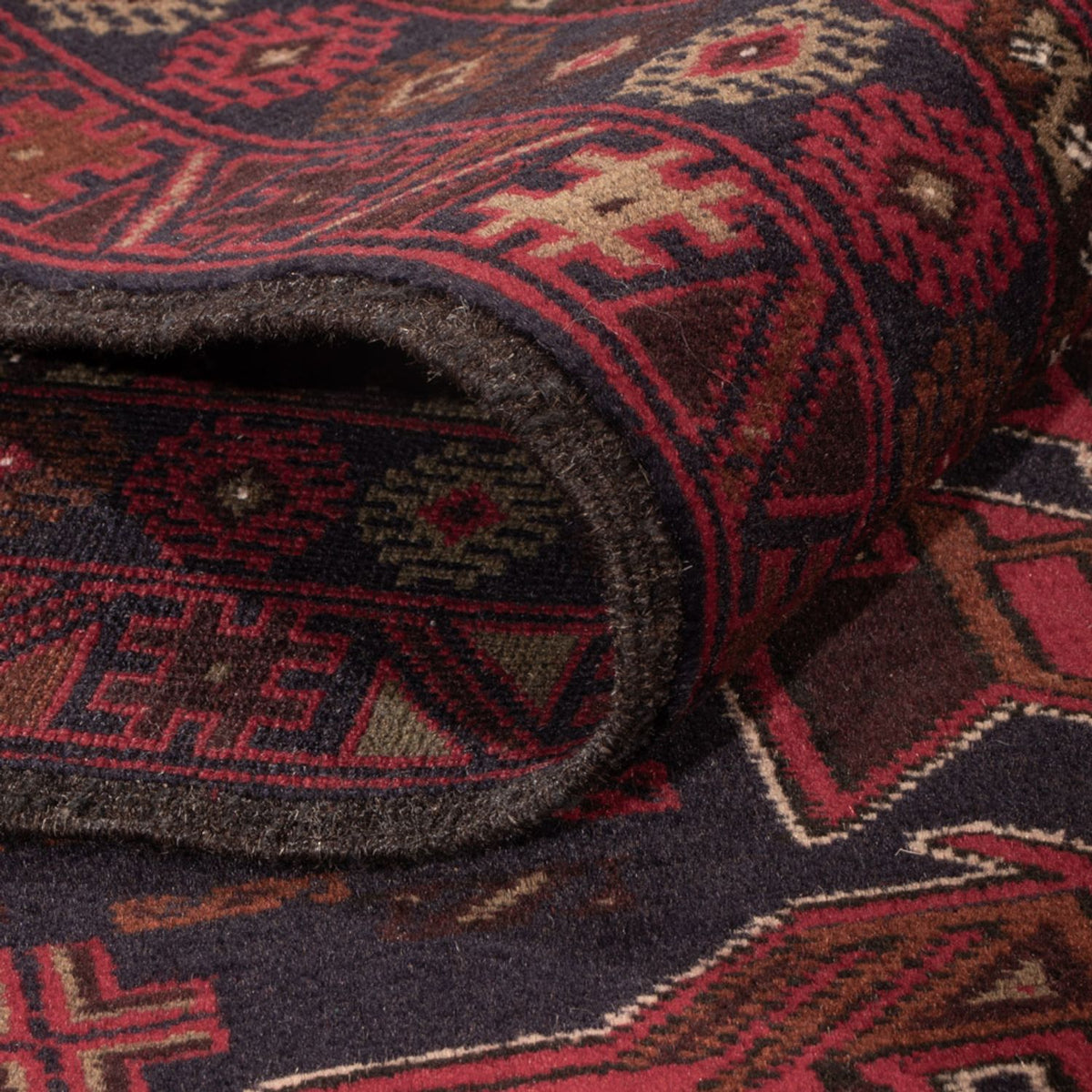 Alfombra Belutsch - 184 x 116 cm - rojo oscuro