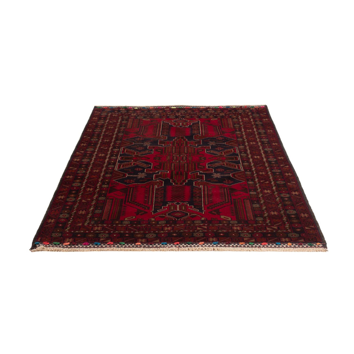 Alfombra Belutsch - 184 x 116 cm - rojo oscuro