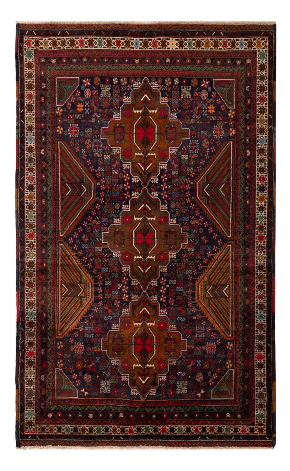 Alfombra Belutsch - 200 x 117 cm - rojo oscuro