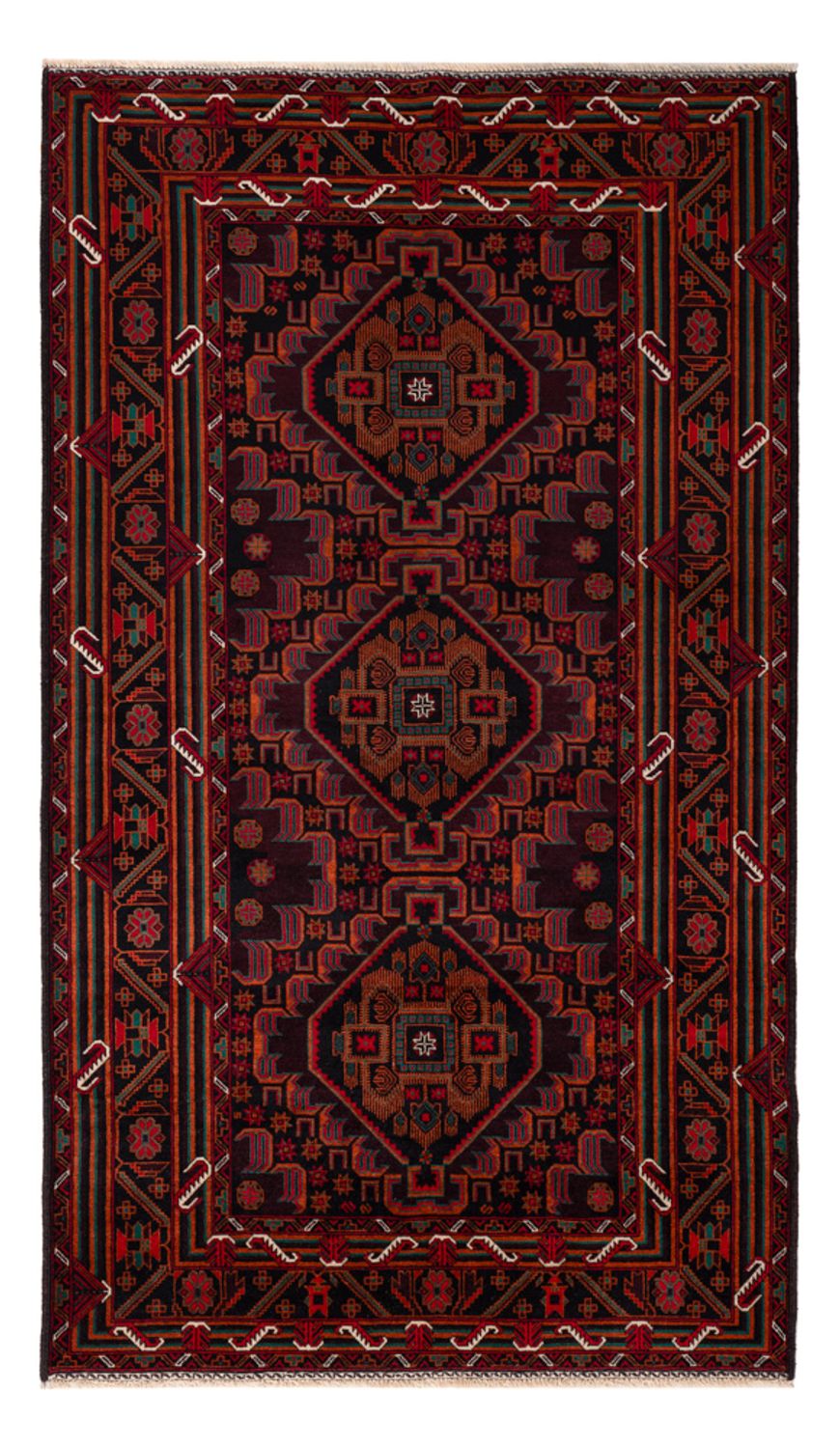 Alfombra Belutsch - 206 x 117 cm - rojo oscuro