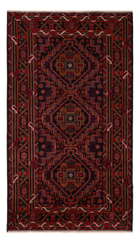 Alfombra Belutsch - 206 x 117 cm - rojo oscuro