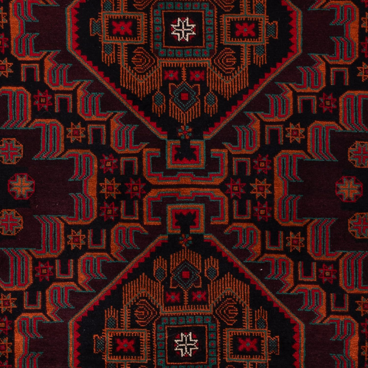 Alfombra Belutsch - 206 x 117 cm - rojo oscuro