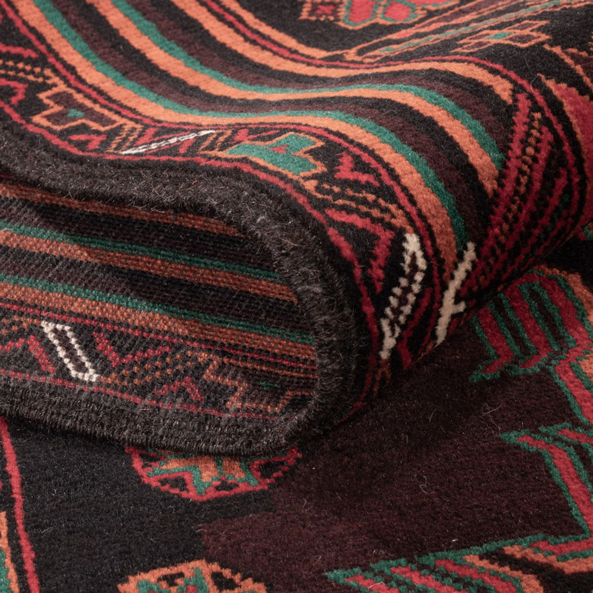 Alfombra Belutsch - 206 x 117 cm - rojo oscuro