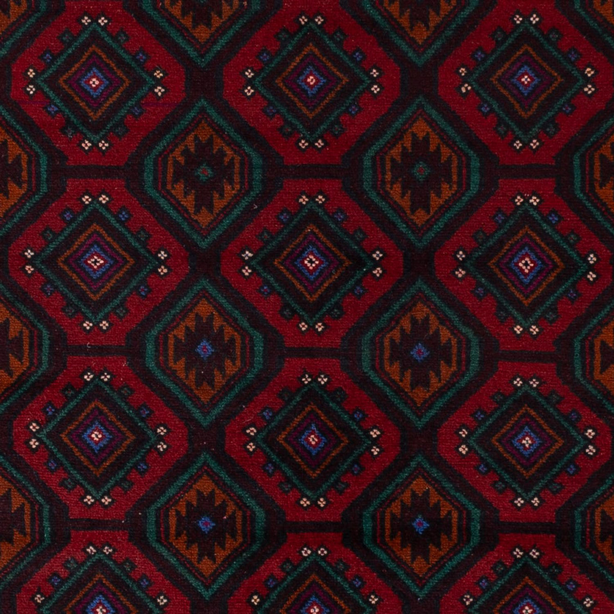 Alfombra Belutsch - 203 x 120 cm - rojo oscuro