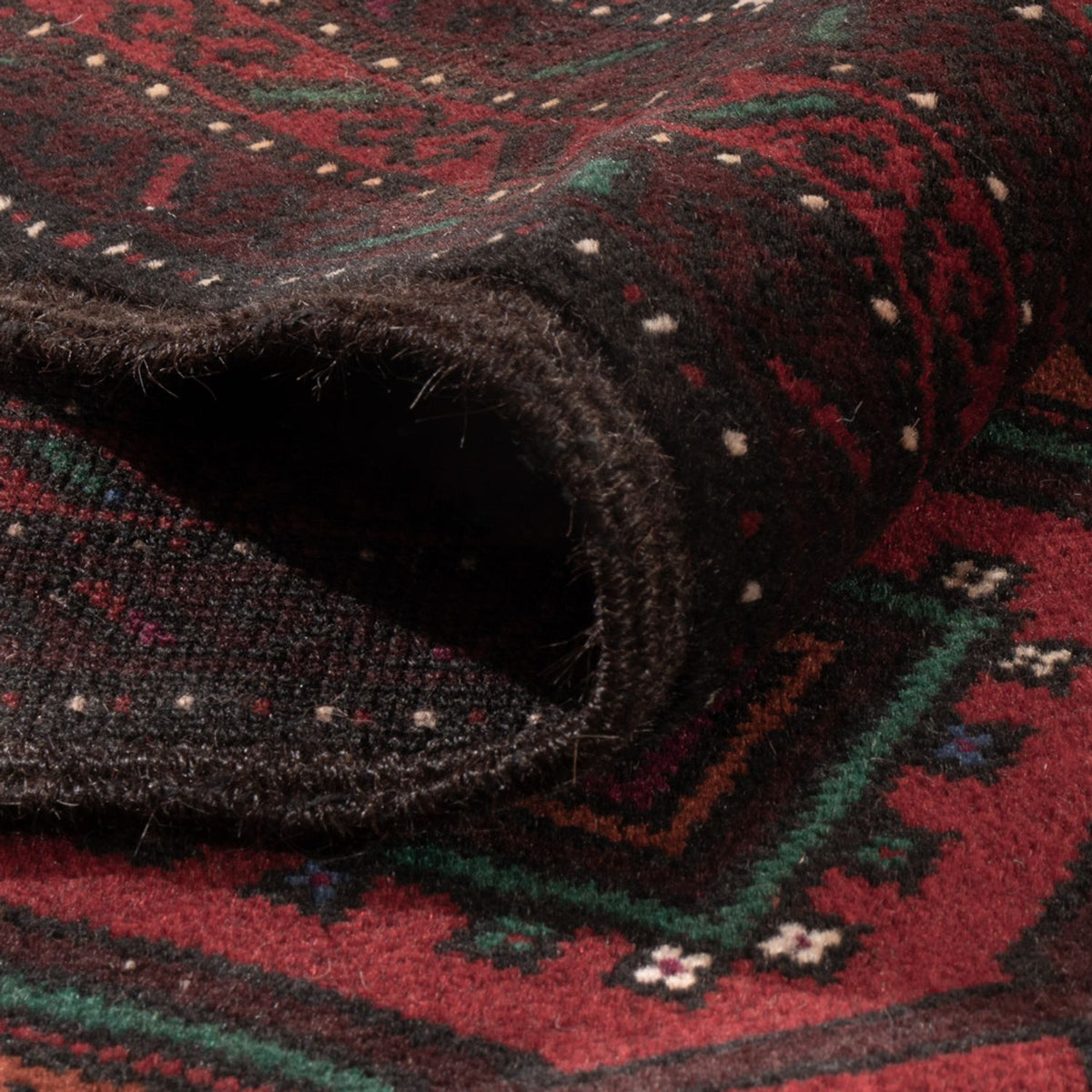 Alfombra Belutsch - 203 x 120 cm - rojo oscuro