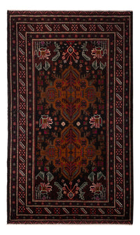 Alfombra de pasillo Alfombra Belutsch - 201 x 114 cm - rojo oscuro