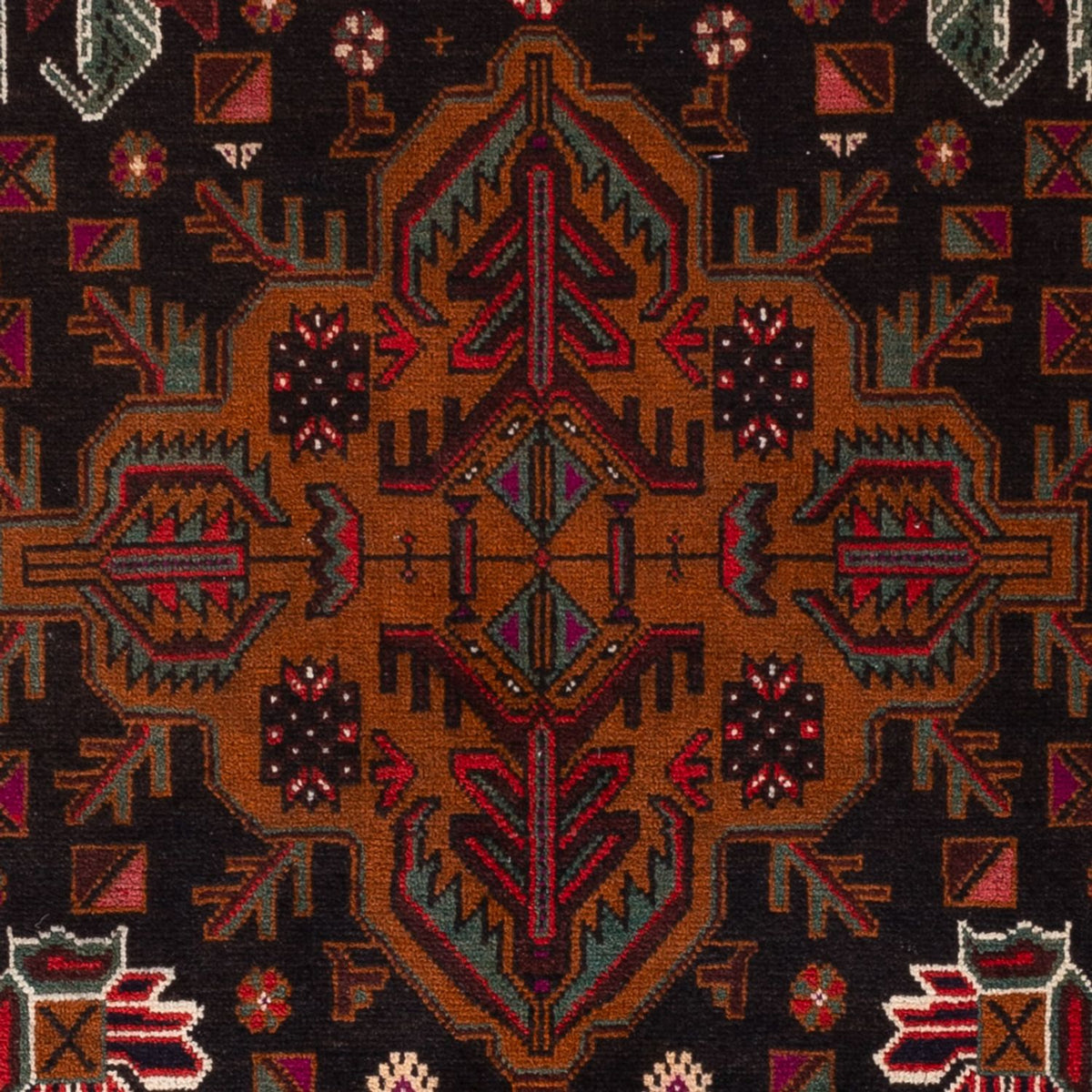 Alfombra de pasillo Alfombra Belutsch - 201 x 114 cm - rojo oscuro