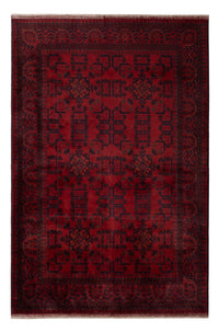 Alfombra afgana - Kunduz - 203 x 129 cm - rojo