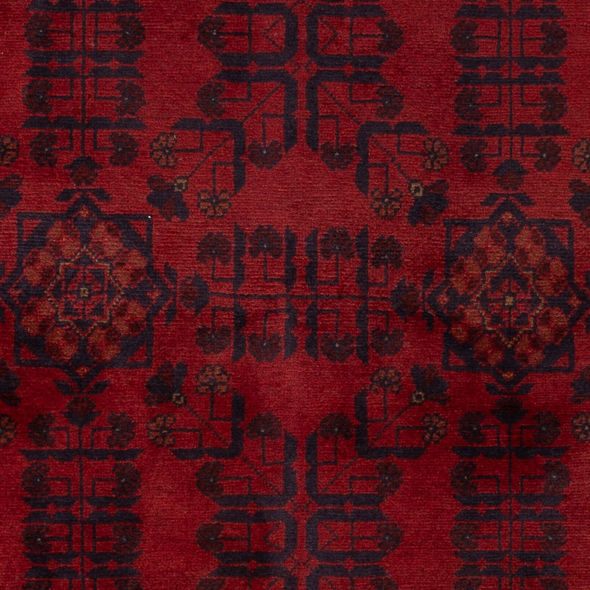 Alfombra afgana - Kunduz - 203 x 129 cm - rojo