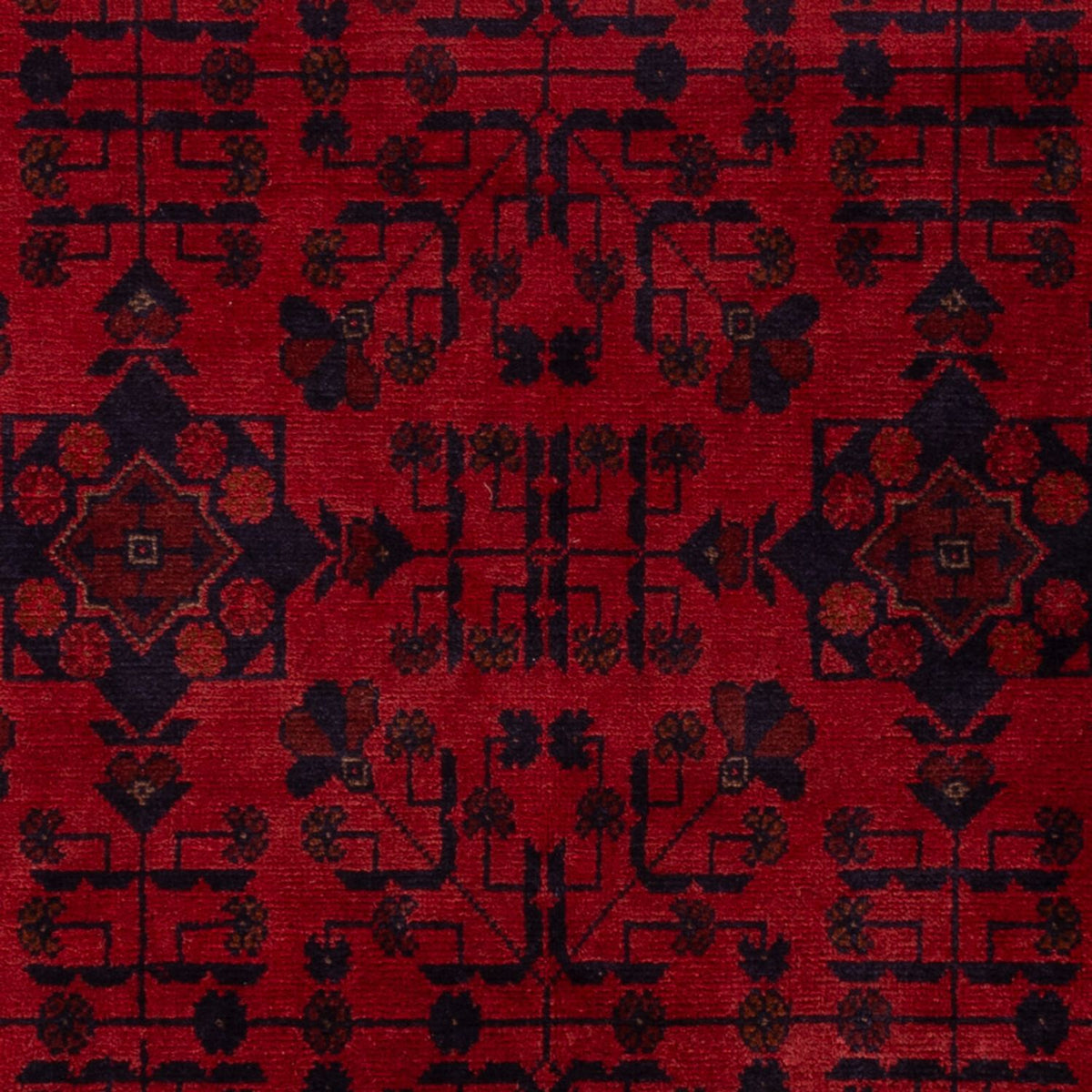 Alfombra afgana - Kunduz - 200 x 125 cm - rojo