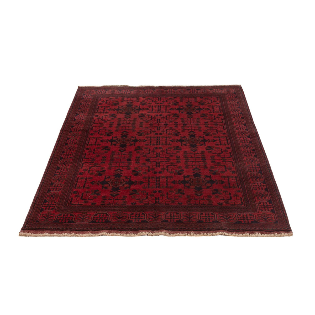 Alfombra afgana - Kunduz - 200 x 125 cm - rojo