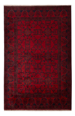 Alfombra afgana - Kunduz - 196 x 127 cm - rojo