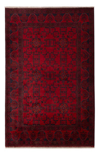 Alfombra afgana - Kunduz - 196 x 127 cm - rojo
