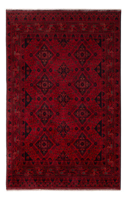 Alfombra afgana - Kunduz - 196 x 124 cm - rojo