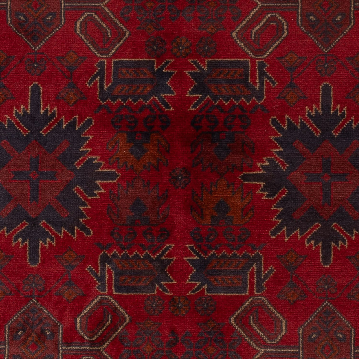 Alfombra afgana - Kunduz - 197 x 125 cm - rojo