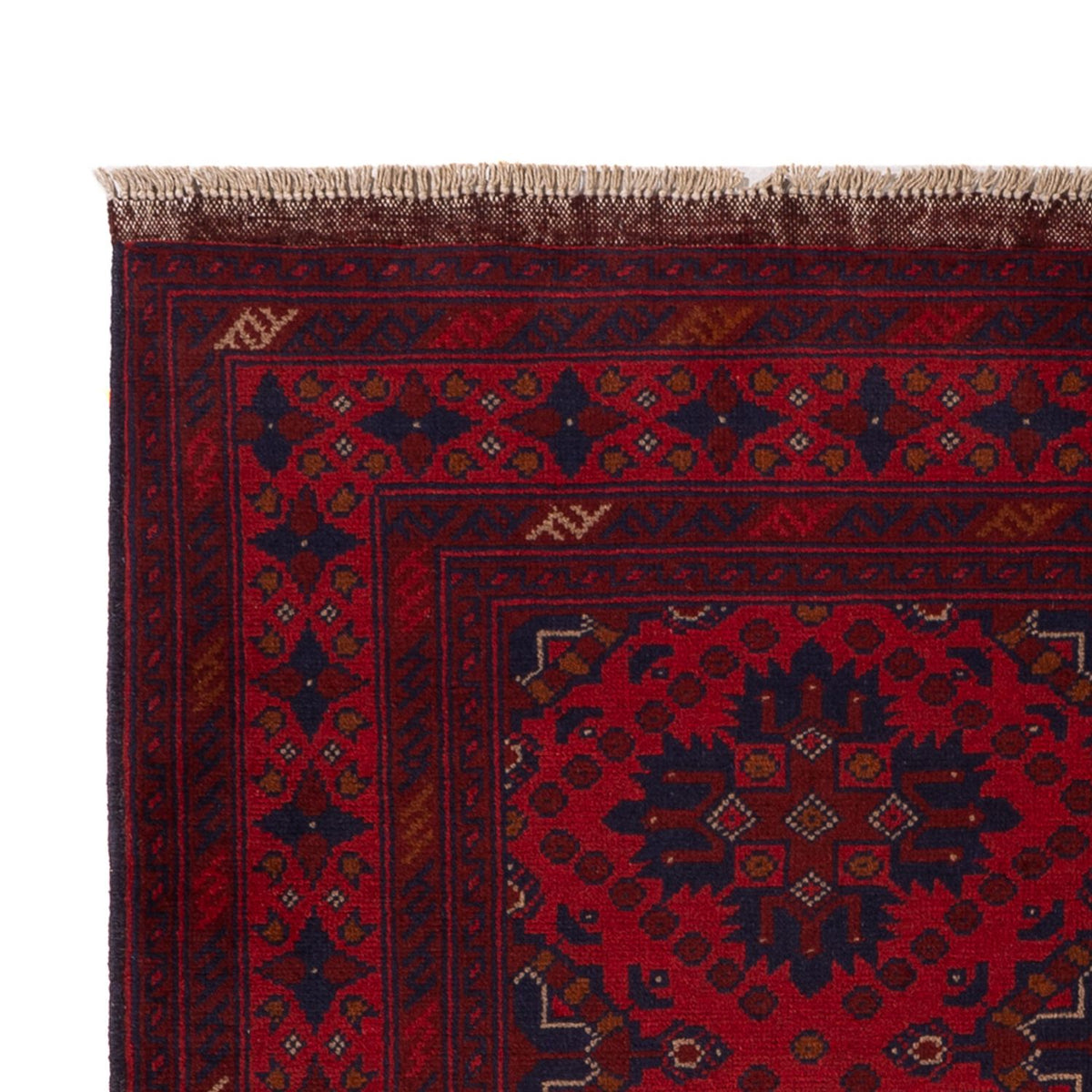Alfombra afgana - Kunduz - 200 x 122 cm - rojo