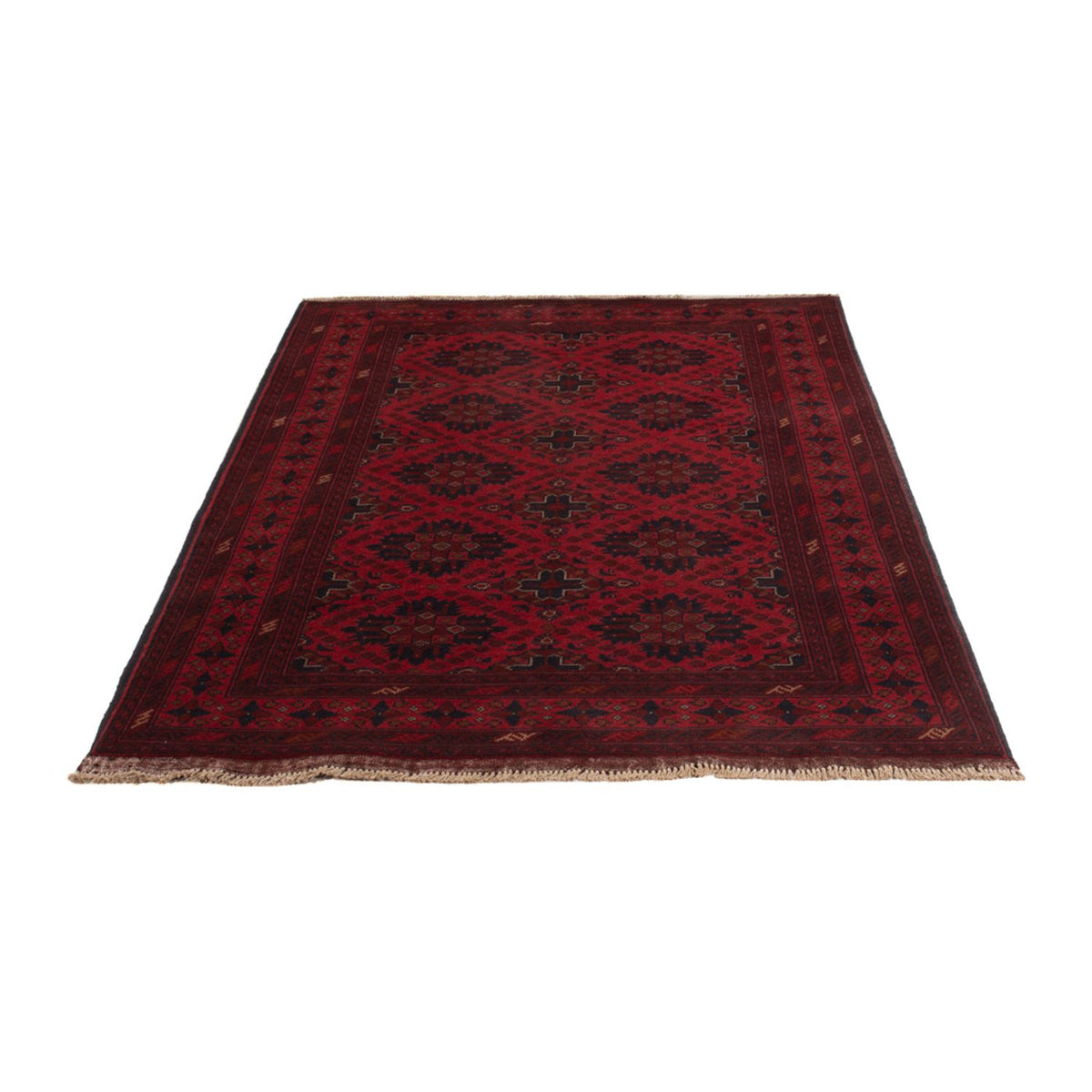 Alfombra afgana - Kunduz - 200 x 122 cm - rojo