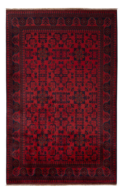 Alfombra afgana - Kunduz - 203 x 128 cm - rojo