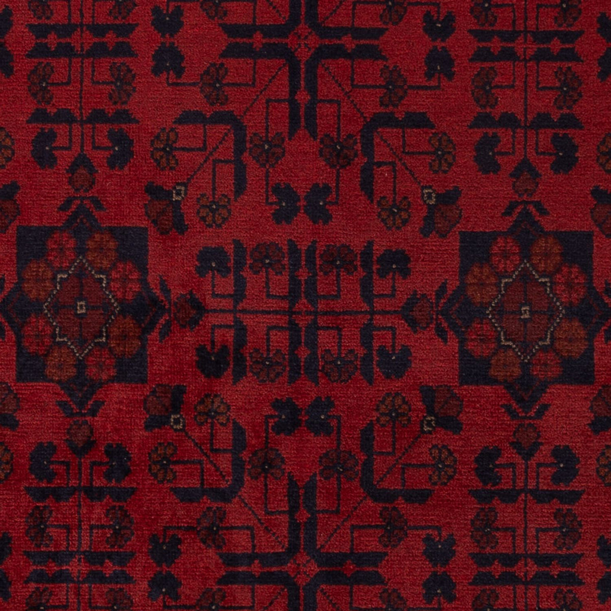Alfombra afgana - Kunduz - 203 x 128 cm - rojo