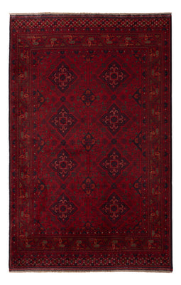 Alfombra afgana - Kunduz - 194 x 121 cm - rojo