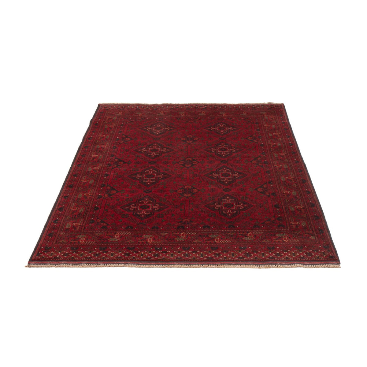 Alfombra afgana - Kunduz - 194 x 121 cm - rojo