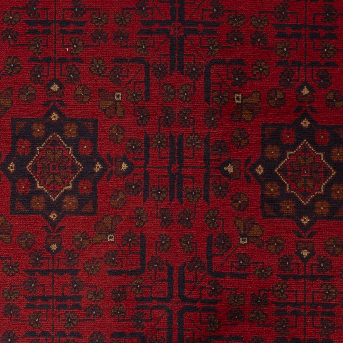Alfombra afgana - Kunduz - 201 x 126 cm - rojo