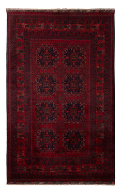 Alfombra afgana - Kunduz - 202 x 127 cm - rojo