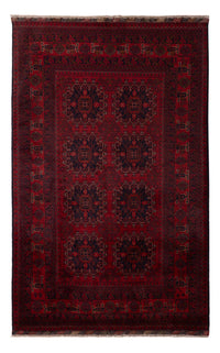 Alfombra afgana - Kunduz - 202 x 127 cm - rojo