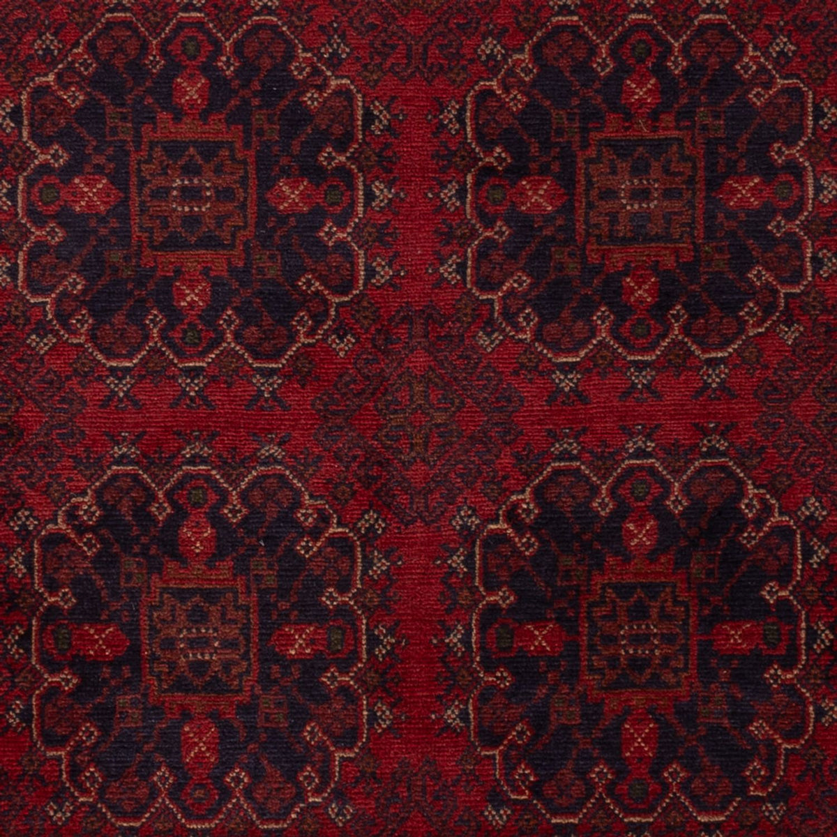 Alfombra afgana - Kunduz - 202 x 127 cm - rojo