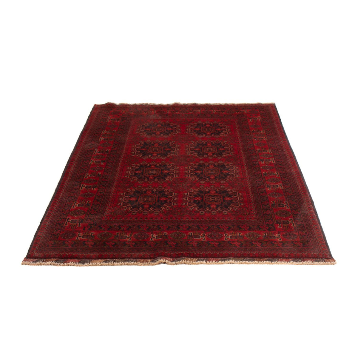 Alfombra afgana - Kunduz - 202 x 127 cm - rojo