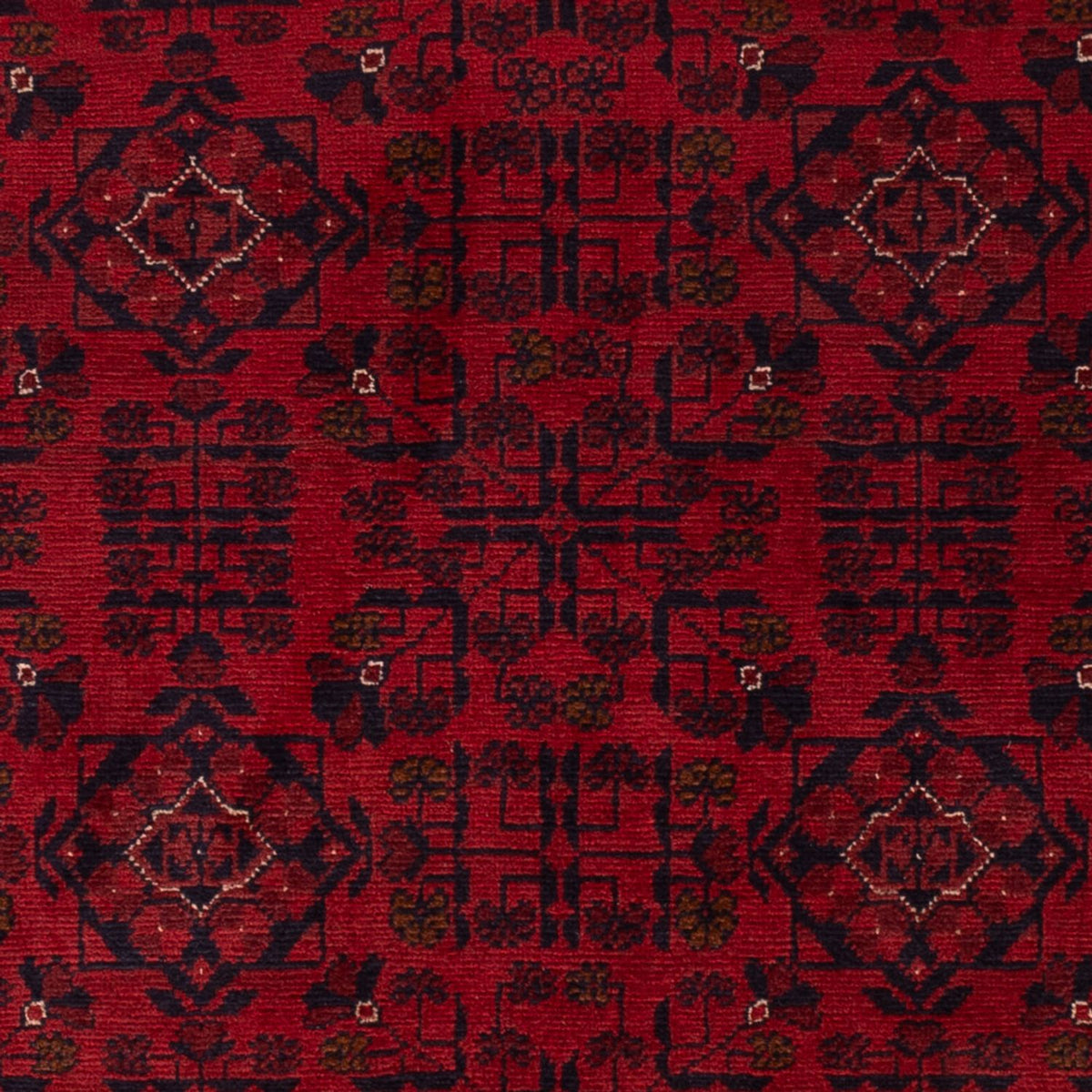 Alfombra afgana - Kunduz - 198 x 123 cm - rojo