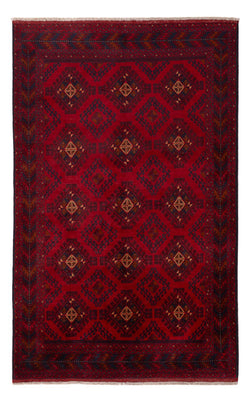 Alfombra afgana - Kunduz - 207 x 125 cm - rojo