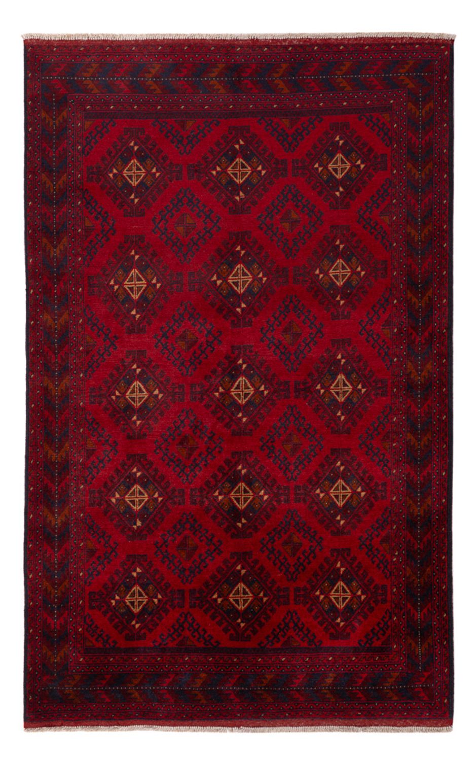 Alfombra afgana - Kunduz - 207 x 125 cm - rojo