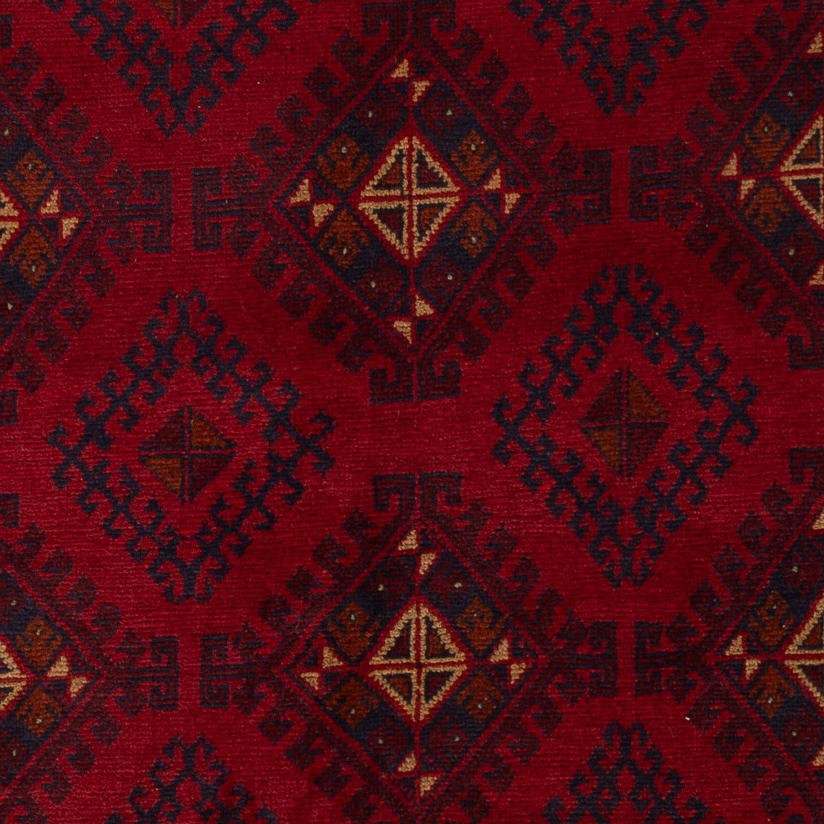 Alfombra afgana - Kunduz - 207 x 125 cm - rojo