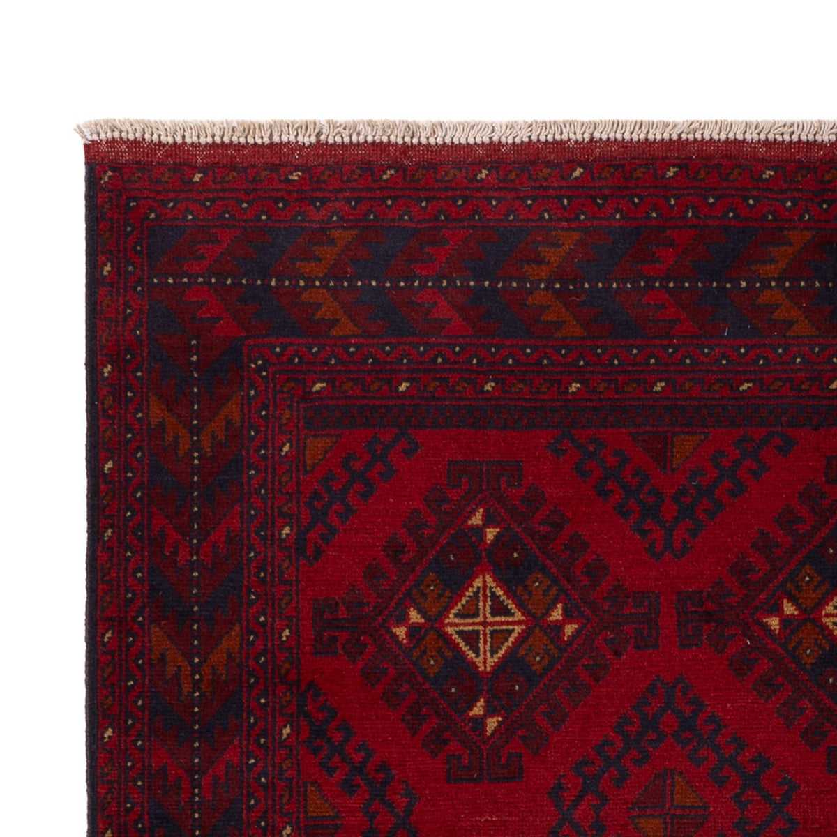 Alfombra afgana - Kunduz - 207 x 125 cm - rojo