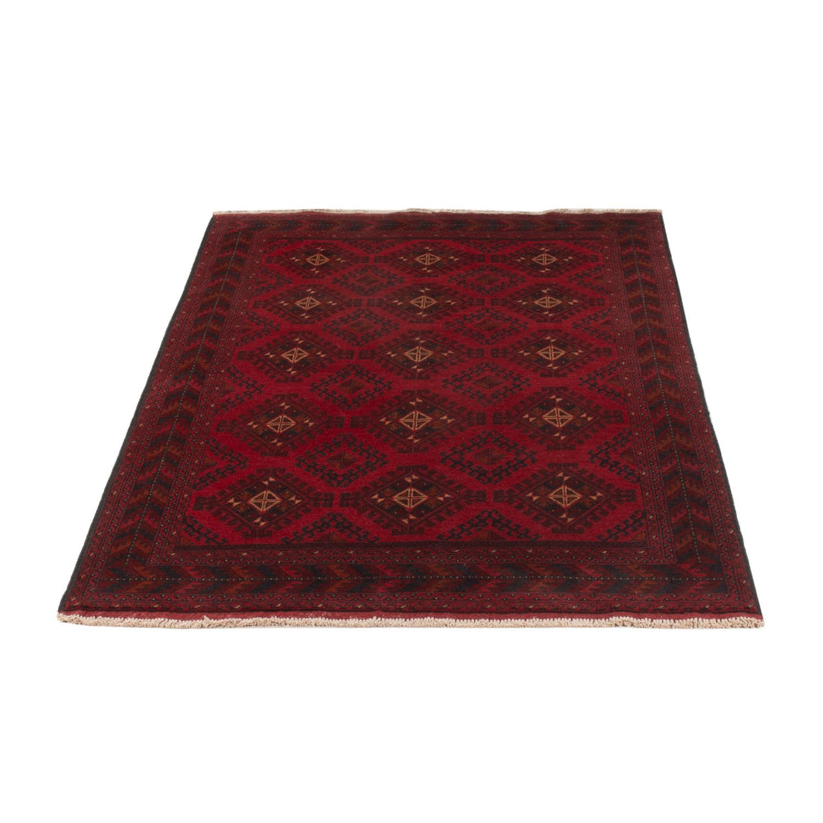Alfombra afgana - Kunduz - 207 x 125 cm - rojo