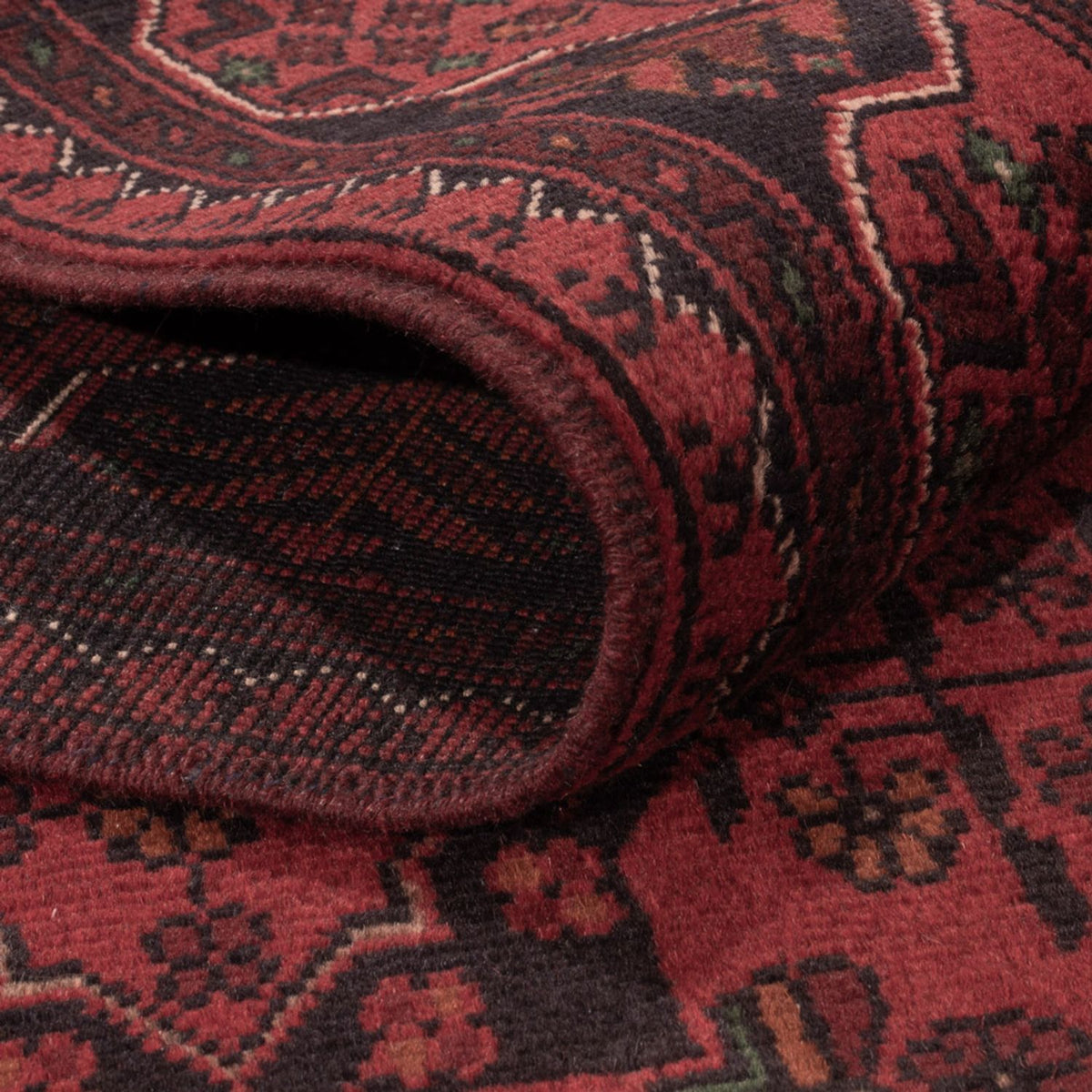 Alfombra afgana - Kunduz - 196 x 120 cm - rojo