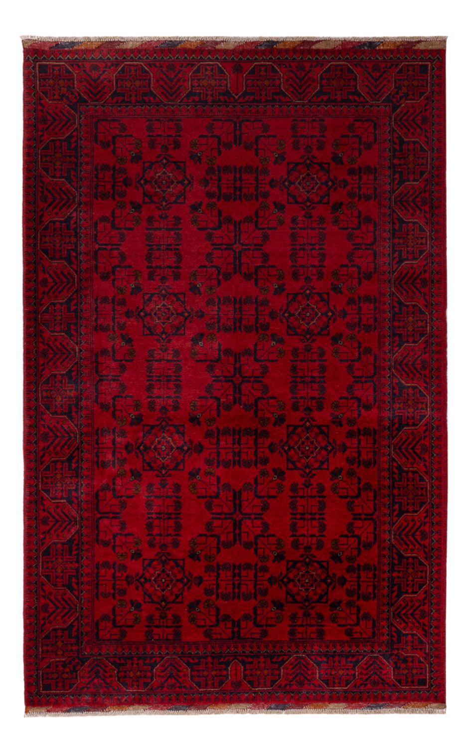 Alfombra afgana - Kunduz - 195 x 125 cm - rojo