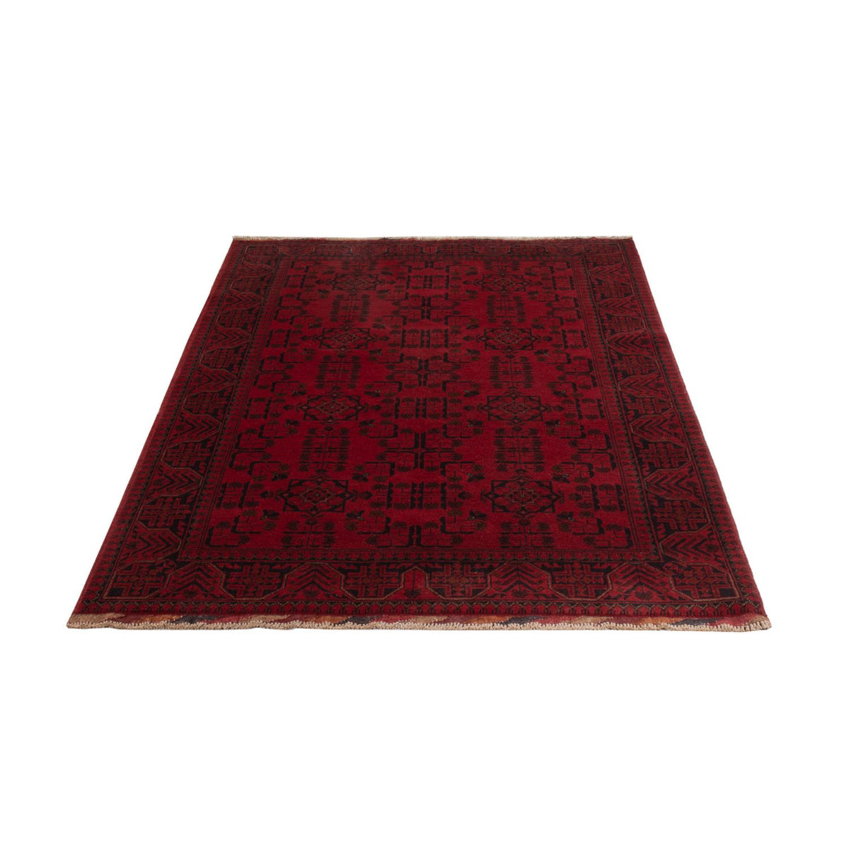 Alfombra afgana - Kunduz - 195 x 125 cm - rojo