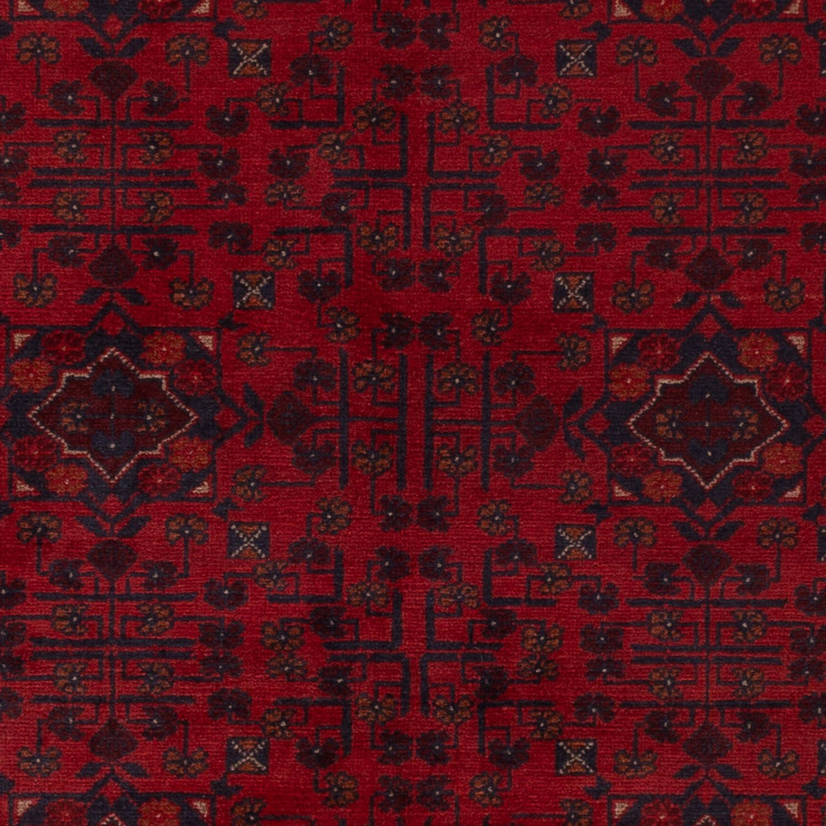 Alfombra afgana - Kunduz - 194 x 125 cm - rojo