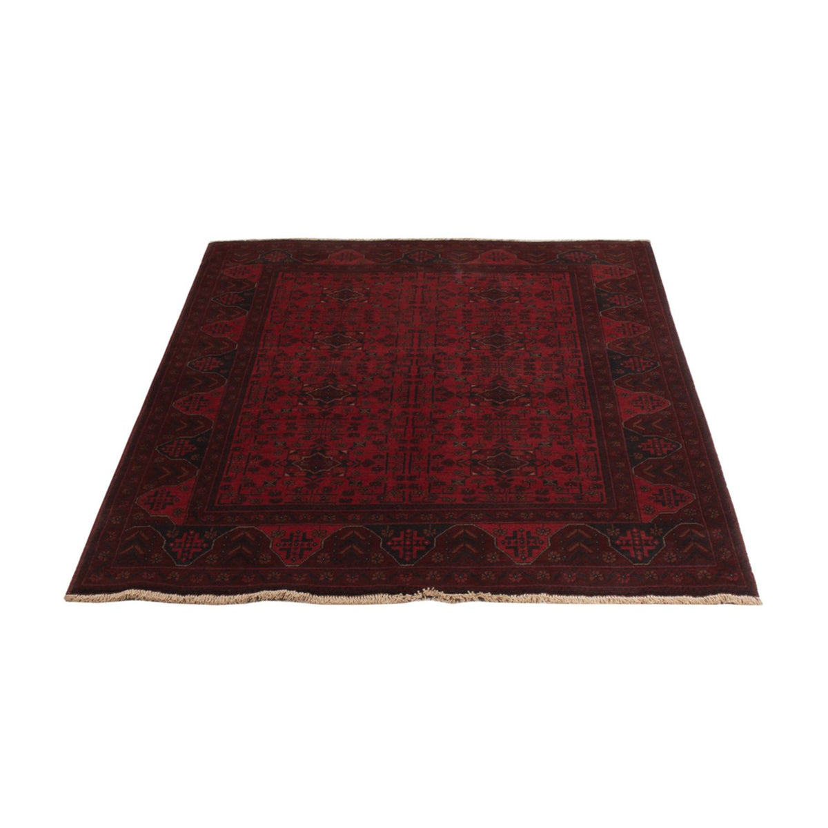 Alfombra afgana - Kunduz - 194 x 125 cm - rojo