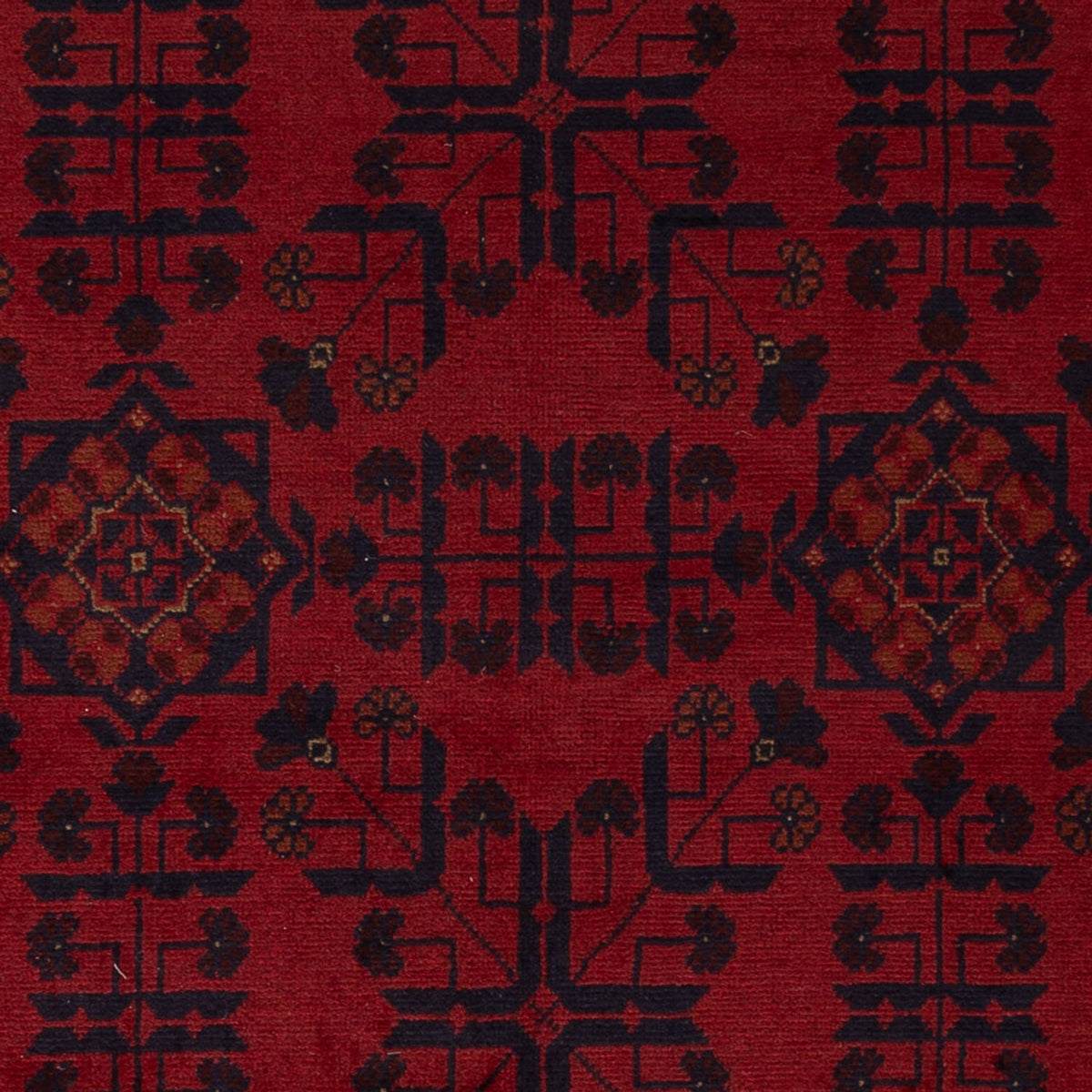 Alfombra afgana - Kunduz - 196 x 130 cm - rojo