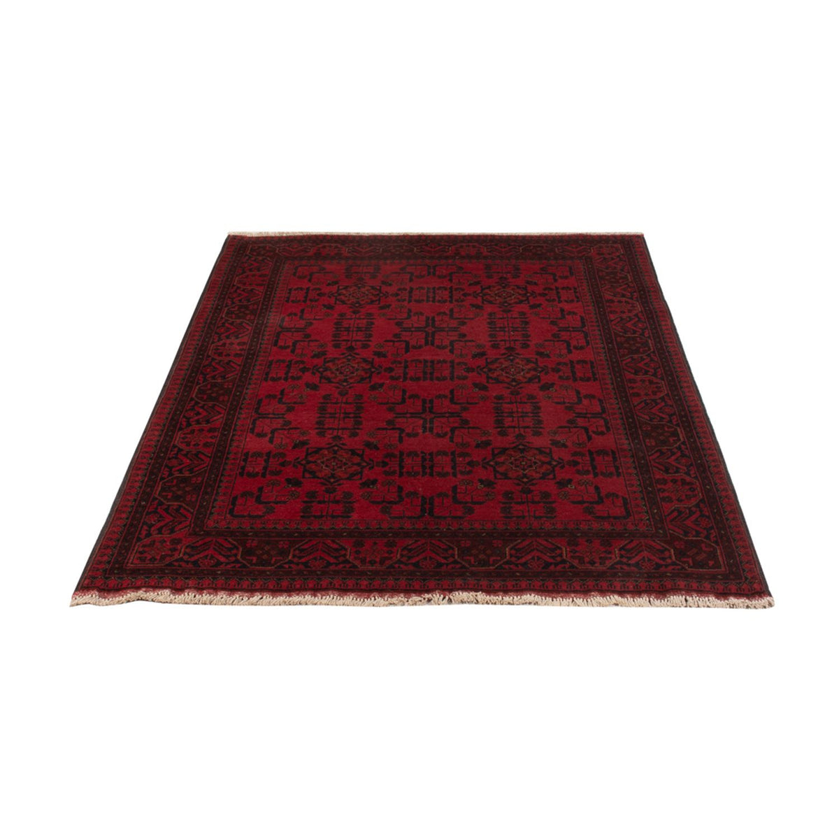 Alfombra afgana - Kunduz - 196 x 130 cm - rojo