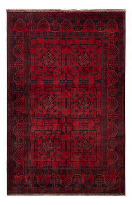 Alfombra afgana - Kunduz - 198 x 126 cm - rojo