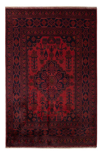 Alfombra afgana - Kunduz - 192 x 122 cm - rojo